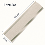 OVELNORA Bieżnik z podwójną linią, owsiany, 35 × 130 cm